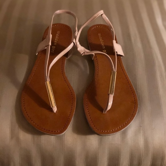 Madden Girl Nude Size 8 Sandals - Picture 1 of 9